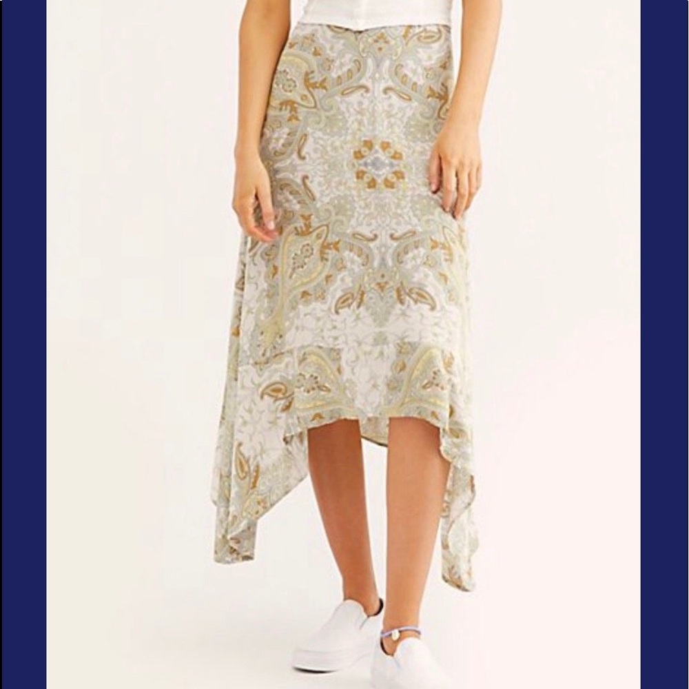 NWT- Free People At the Shore midi skirt